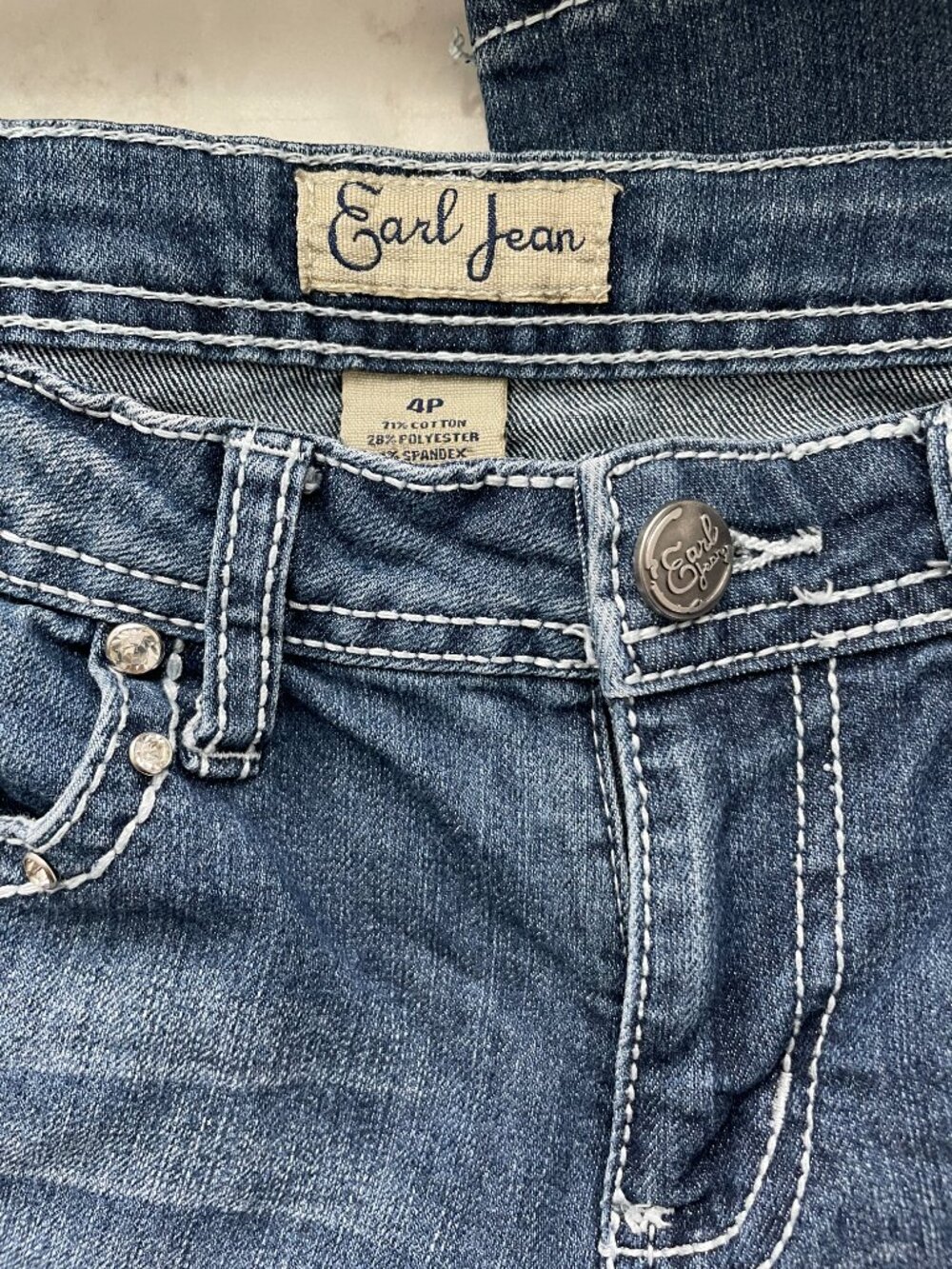 Earl Jeans 4P Embellished Pocket Denim - Picture 7 of 8